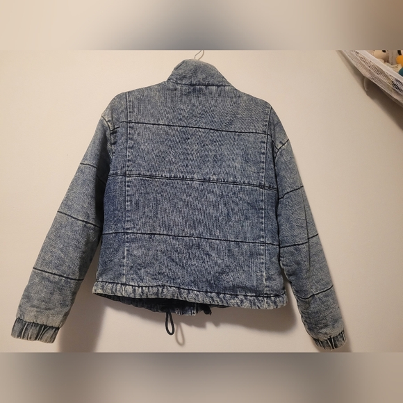 American Eagle Denim Puffer Jacket - Picture 2 of 6